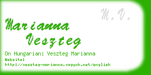 marianna veszteg business card